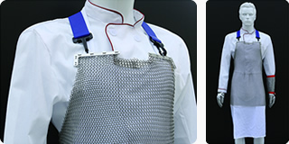 身体の保護、怪我防止 に。ステンレス鋼メッシュ - 耐切創防護エプロン(ベスト)
