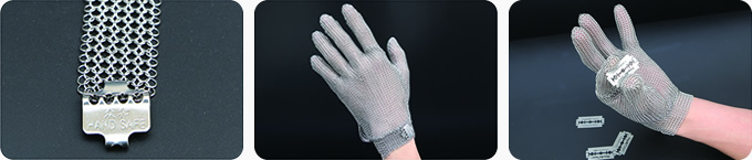 手指の保護、怪我防止に。ステンレス鋼メッシュ - 耐切創防護手袋(グローブ)・プロテクター 5本指